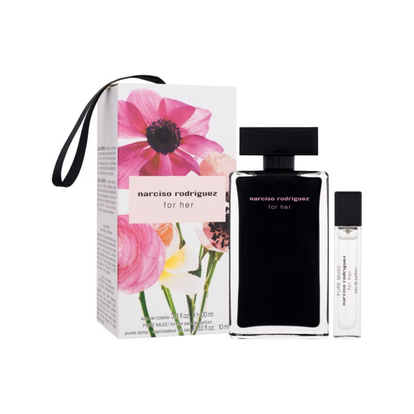 Narciso Rodriguez For Her tualetes ūdens komplekts sievietēm (Edt 100 ml + Edp Pure Musc 10 ml)