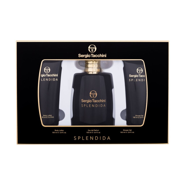 Sergio Tacchini Splendida komplekts sievietēm (EDP, 100 ml + dušas želeja, 100 ml + ķermeņa losjons, 100 ml)