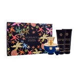 Versace Pour Femme Dylan Blue Eau de Parfum komplekts sievietēm (Edp 100 ml + Edp 5 ml + Shower Gel 100 ml + Body Lotion 100 ml)