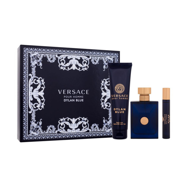 Versace Pour Homme Dylan Blue Eau de Toilette komplekts vīriešiem (Edt 100 ml + Edt 10 ml + Shower Gel 150 ml)