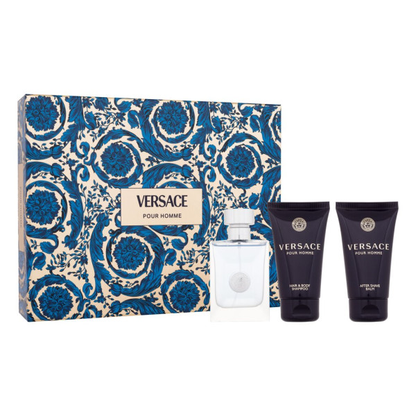 Versace Pour Homme komplekts vīriešiem (EDT, 50 ml + dušas želeja, 50 ml + balzams pēc skūšanās, 50 ml)