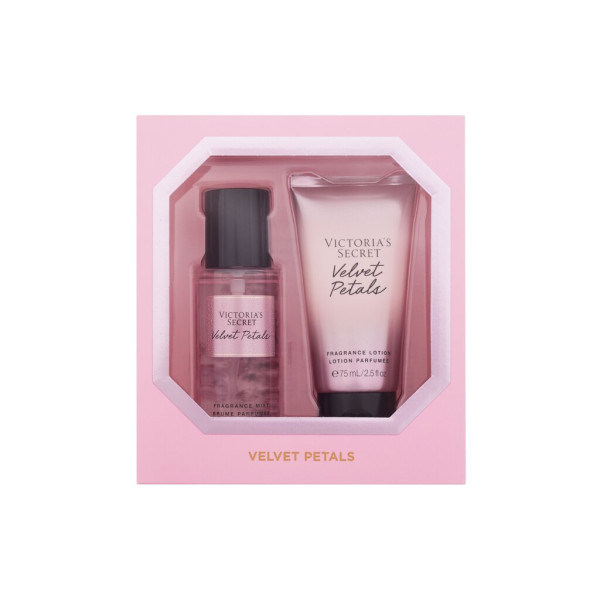 Victoria's Secret Velvet Petals ķermeņa kopšanas komplekts (ķermeņa aerosols, 75 ml + ķermeņa losjons, 75 ml)