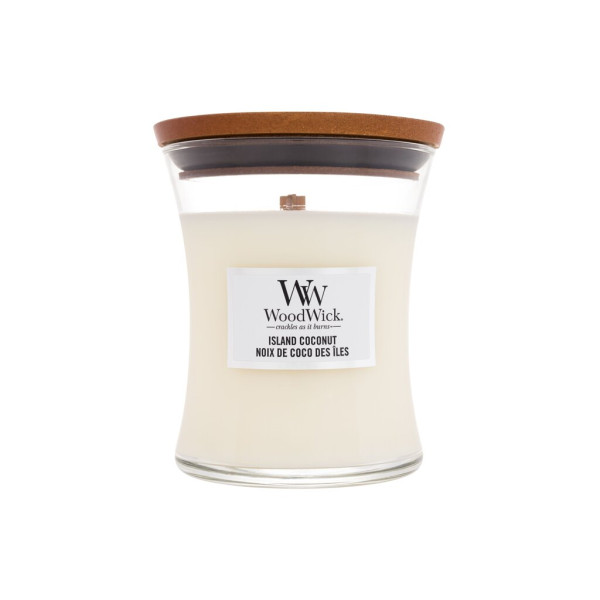 WoodWick Island Coconut Scented Candle aromātiskā svece, 275 g