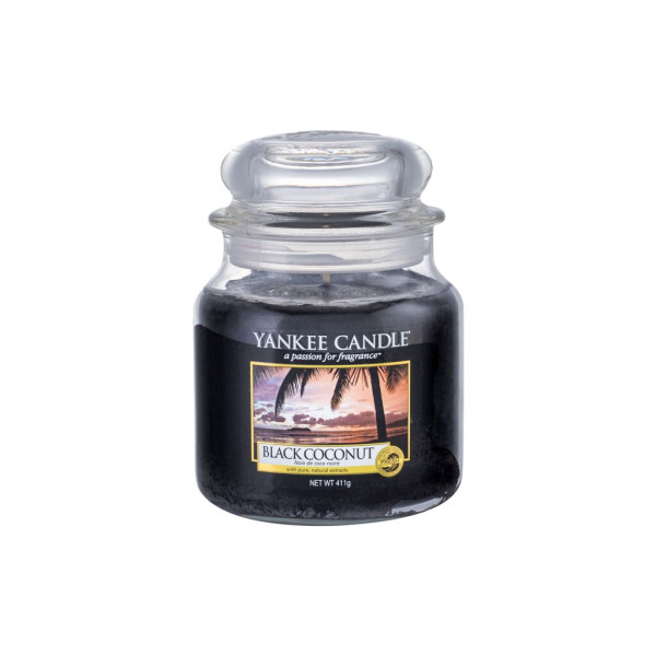 Yankee Candle Black kokosriekstu aromātiskā svece, 411 g