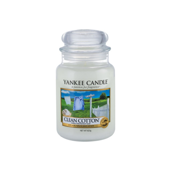 Yankee Candle Clean Cotton aromātiskā svece, 623 g