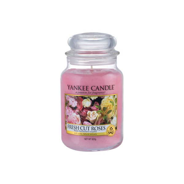 Yankee Candle Fresh Cut Roses aromātiskā svece, 623 g