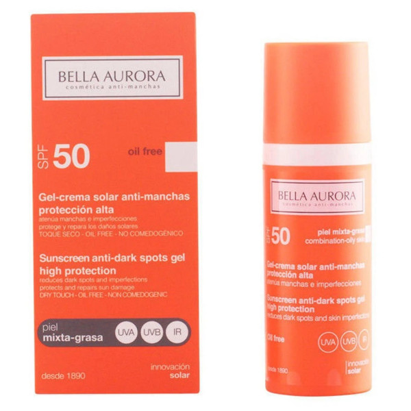 Bella Aurora Anti-Dark Spots Gel-Cream Sunscreen SPF 50+ Normal-Dry Skin, 50 ml