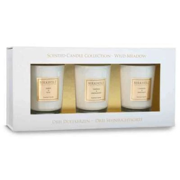 Birkholz Mini Scented Candle Wild Meadow Set 3x60g