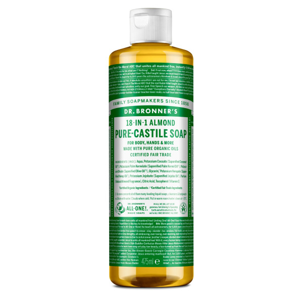 Dr. Bronner's 18-in-1 Liquid Soap Almond, 475 ml