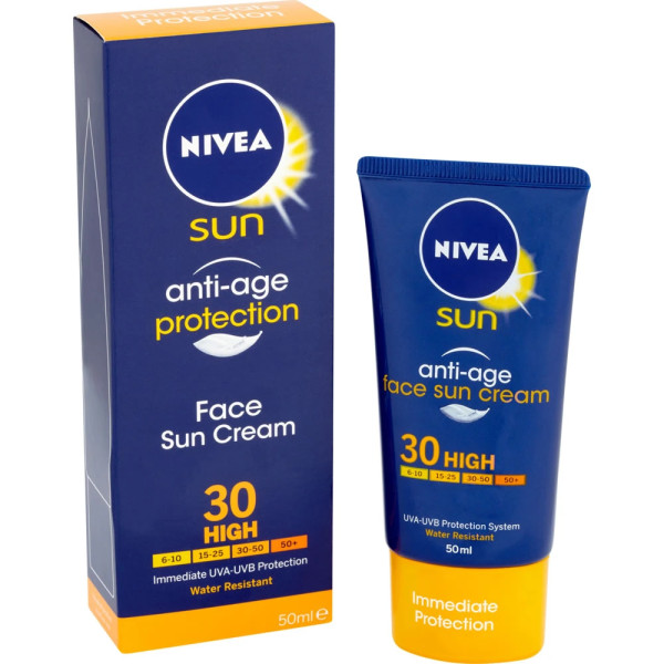 Nivea Sun Spf30 Anti-Age Protection Face Sun Cream, 50 ml