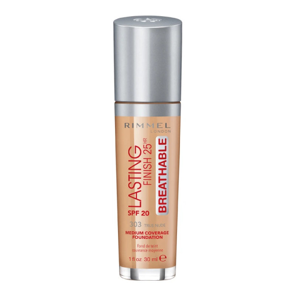 Rimmel Lasting Finish 25Hr Breathable Foundation 303 True Nude, 30 ml