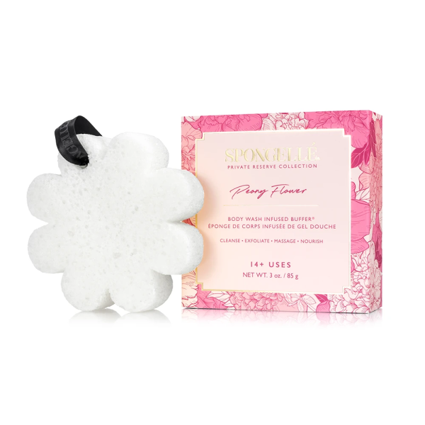 Spongelle Boxed White Flower Peony Flower White 1pc