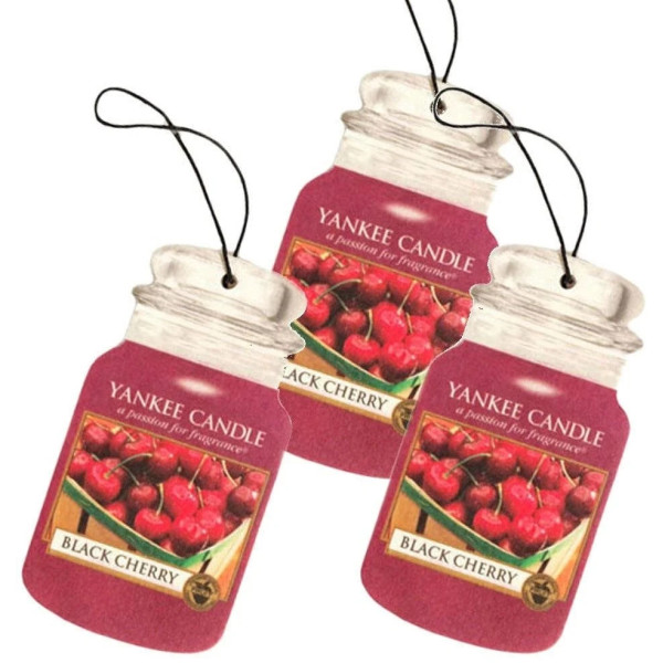 Yankee Candle Car Jar Bonus Pack a set of Black Cherry car fragrances 3 pieces