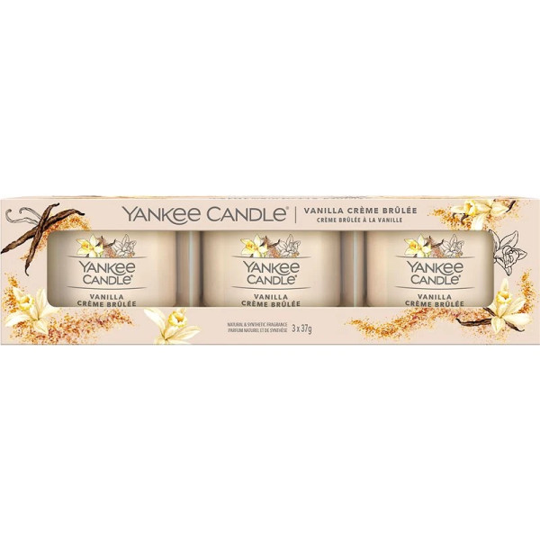 Yankee Candle Filled Votive Vanilla Creme Brulee 3x37 g