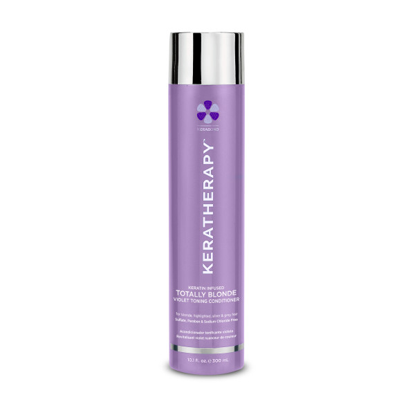 Keratherapy Keratin Infused Totally Blonde Violet Toning Conditioner geltonus atspalvius neutralizuojantis kondicionierius, 300 ml