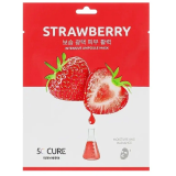 5C Cure Strawberry Intensive Ampoule Mask lokšņu sejas maska ar zemeņu ekstraktu, 1 gab.