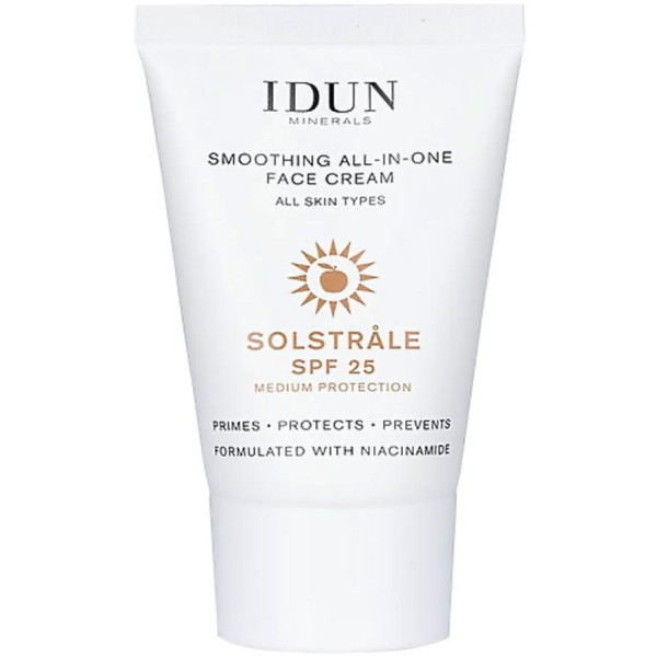 Idun Minerals izlīdzinošs sejas krēms VISS VIENĀ ar niacinamīdu, visiem ādas tipiem, SPF 25, 30 ml