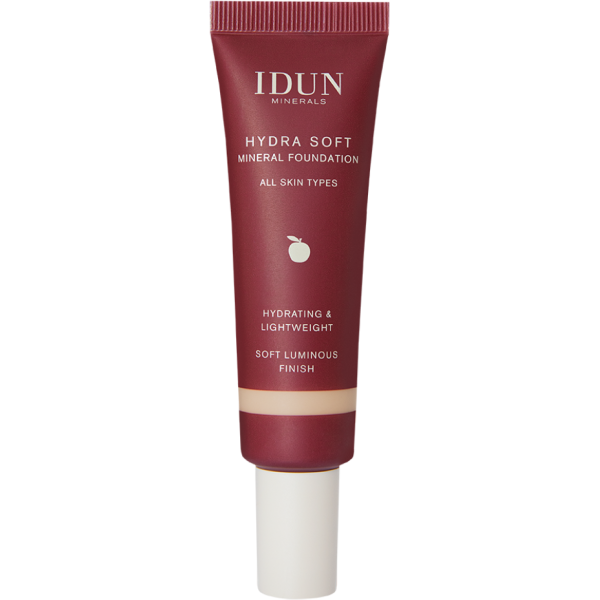 IDUN Minerals Hydra Soft šķidrais minerālu tonālais krēms, tonis: Nr. 1253 Freja (Gaiša, Silta), 30 ml 