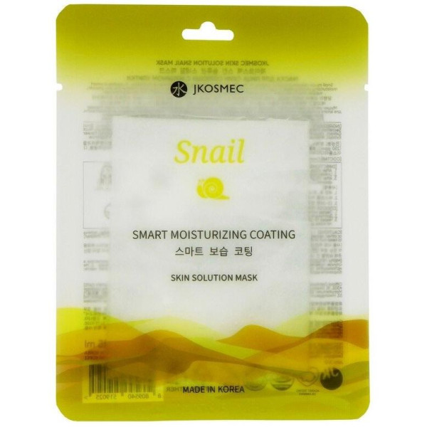 Jkosmec Snail Skin Solution Mask lokšņu sejas maska ar gliemežu ekstraktu, 1 gab.