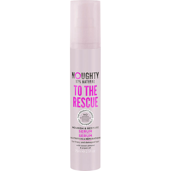 Noughty To The Rescue serums sausiem, bojātiem matiem ar saldo mandeļu un argana eļļām, 75 ml