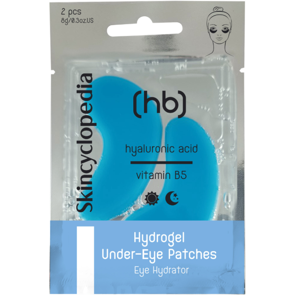 Skincyclopedia Hydrogel Under-Eye Patches Eye Hydrator gēla acu maskas ar hialuronskābi, vit.B, niacinamīdu, keramīdiem un kolagēnu, 2 gab.