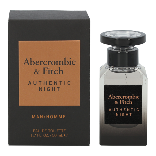 Abercrombie & Fitch Authentic Night Men EDT tualetes ūdens vīriešiem, 50 ml