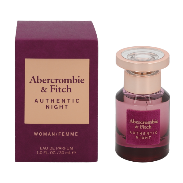 Abercrombie & Fitch Authentic Night Women EDP parfimērijas ūdens sievietēm, 30 ml