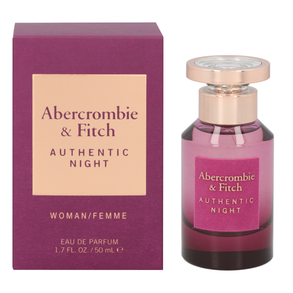 Abercrombie & Fitch Authentic Night Women EDP parfimērijas ūdens sievietēm, 50 ml