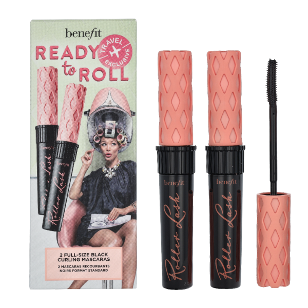 Benefit Ready To Roll Mascara Duo ceļojumu komplekts, tonis: Black, 2 x 8,5 g