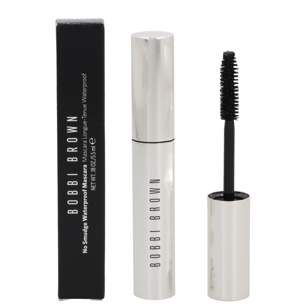 Bobbi Brown No-Smudge Waterproof Mascara ūdensizturīga skropstu tuša, tonis: 1 Black, 5,5 ml