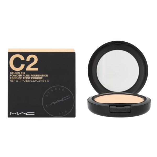 MAC Studio Fix Powder Plus Foundation kompaktais pūderis, tonis: C2, 15 g