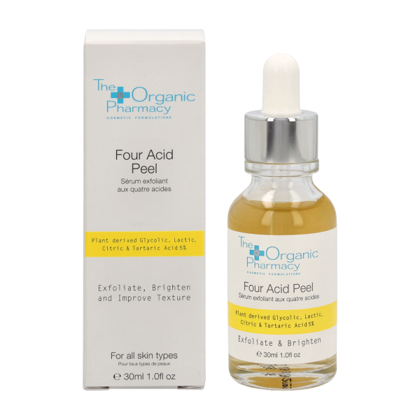 The Organic Pharmacy Four Acid Peel četrskābju serums sejai, 30 ml