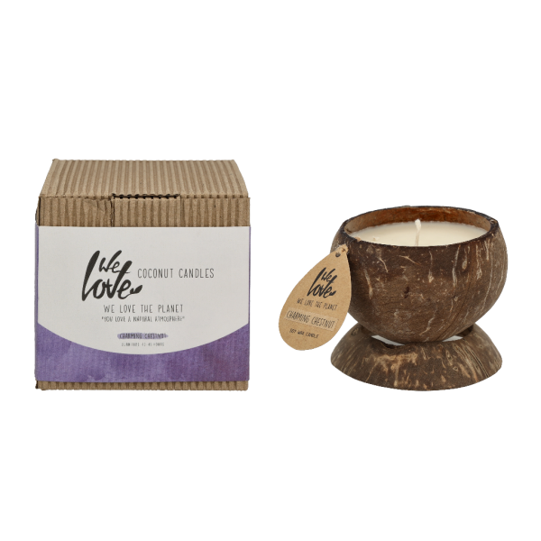 We Love The Planet Charming Chestnut Coconut Soywax Candle sojas vaska svece, 200 g