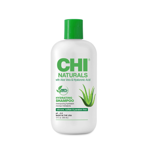 CHI NATURALS mitrinošs šampūns ar alveju un hialuronskābi 355 ml