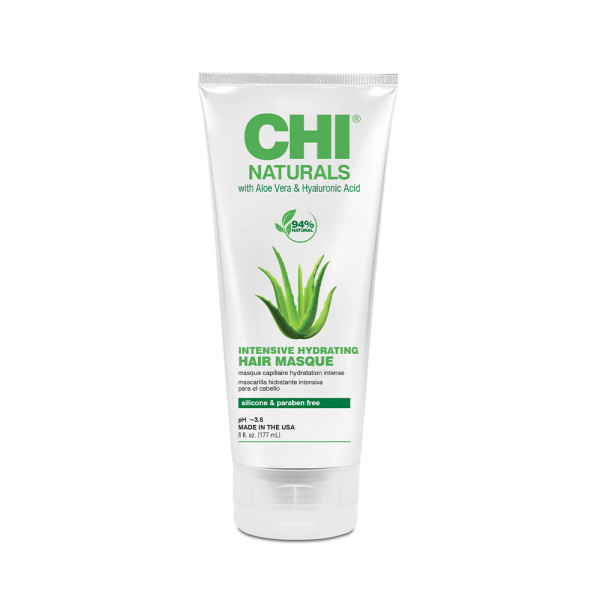 CHI NATURALS intensīvi mitrinoša matu maska ar alveju un hialuronskābi 177 ml