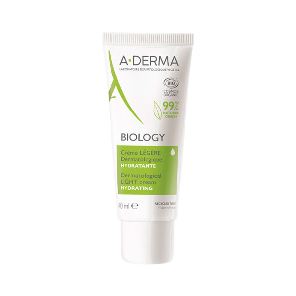 A-Derma Biology Light Moisturizing Cream mitrinošs sejas krēms, 40 ml