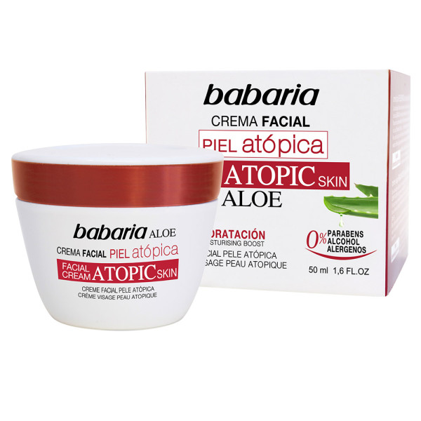 Babaria Aloe Vera Sejas krēms Atopic Skin 0% sejas krēms atopiskai ādai, 50 ml