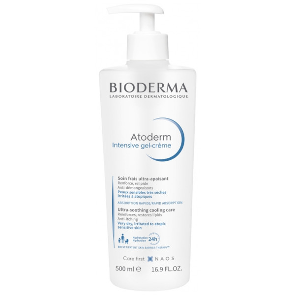 Bioderma Atoderm Intensive Gel Cream - krēms ļoti sausai atopiskai ādai, 500 ml