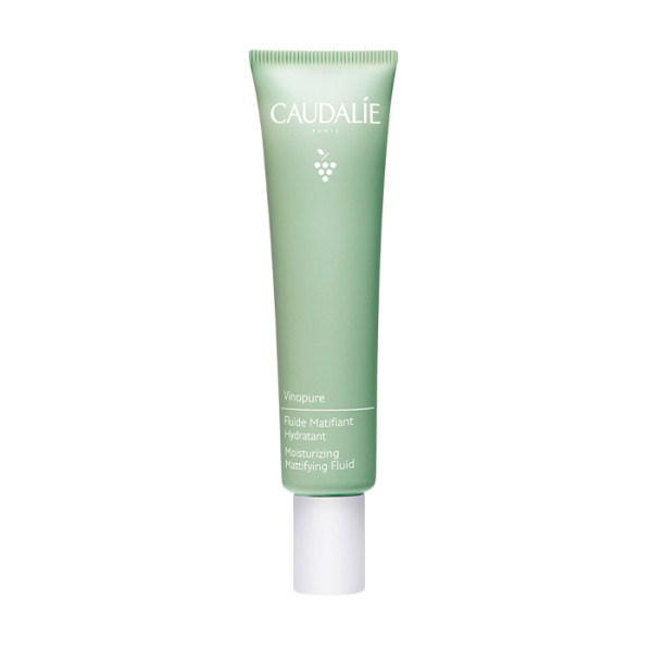 Caudalie Vinopure Mattifying Moisturizing Fluid ir mitrinošs sejas fluīds, kas nodrošina matētu efektu, 40 ml