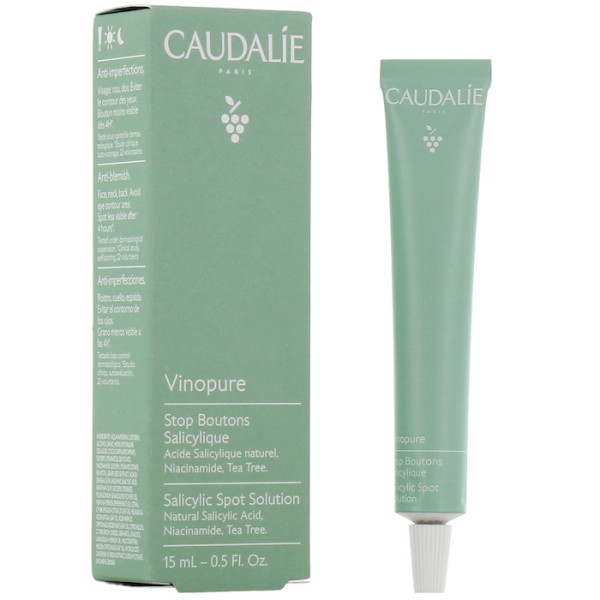 Caudalie Vinopure Salicylic Spot Solution līdzeklis pret pūtītēm ar salicilskābi, 15 ml