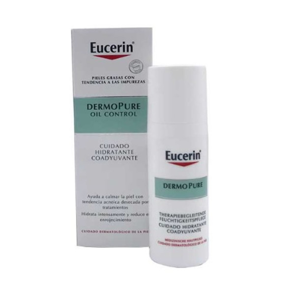 Eucerin Dermopure Oil Control Adjuvant Moisturizing Care mitrinošs krēms ādai ar noslieci uz pinnēm, 50 ml