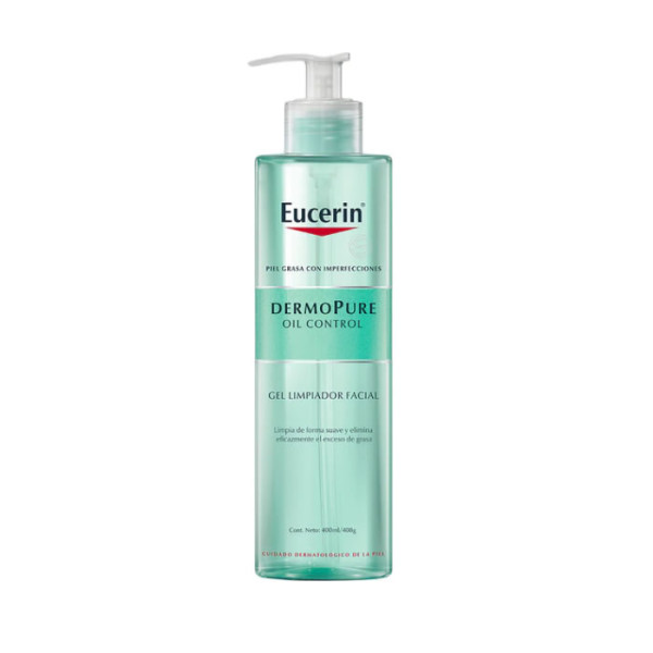 Eucerin Dermopure Oil Control sejas želeja taukainai ādai sejas tīrīšanas želeja, 400 ml