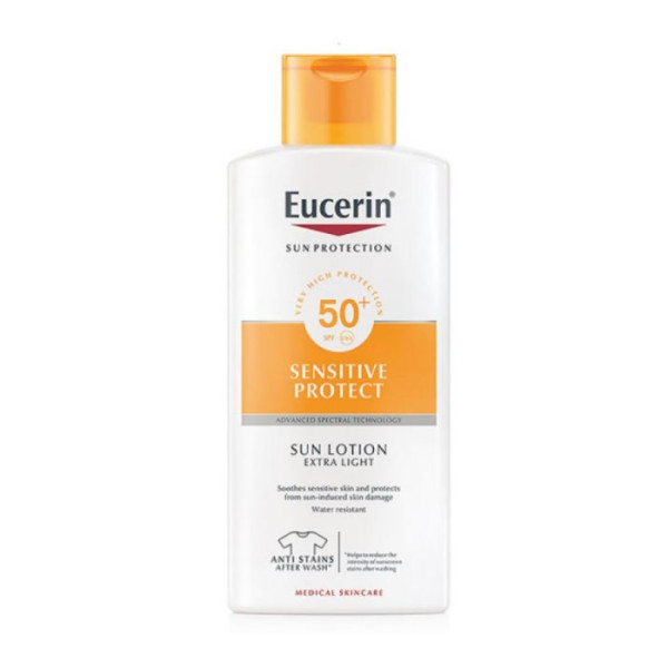 Eucerin Sensitive Protect Sun Lotion Extra Light SPF 50+ aizsargājošs saules losjons, 400 ml