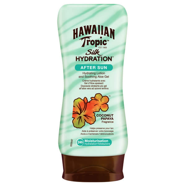 Hawaiian Tropic Silk Hydration Ultra Light Coconut Papaya Losjons pēc sauļošanās, 200 ml