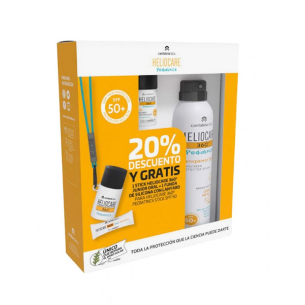 Heliocare 360º Pediatrics saules aizsardzības komplekts bērniem (Heliocare 360º Pediatrics Transparent Spray, 200 ml + 360º Pediatrics solārais zīmulis, 25 g)