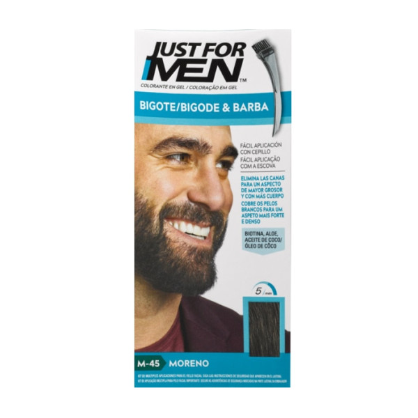 Just For Men Mustache & Beard ūsu un bārdas krāsa, tumši brūna M-45, 28,4 g