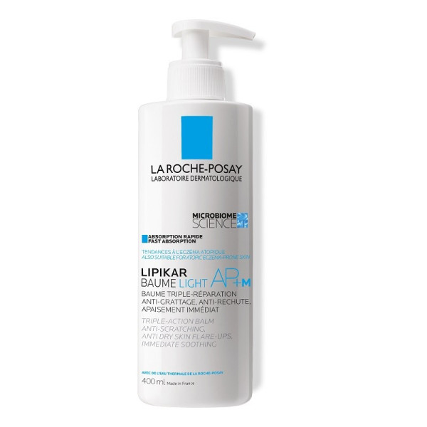 La Roche Posay Lipikar Baume Light AP+M trīskāršā efekta losjons sausai un jutīgai ādai, 400 ml