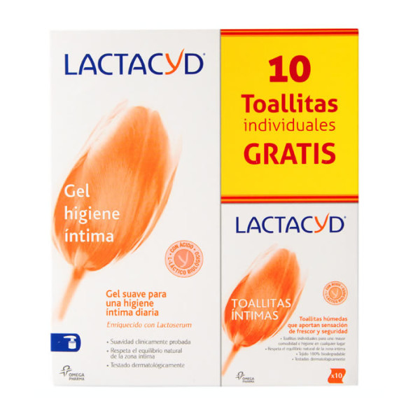 Lactacyd Intimate Washing Lotion intīmās higiēnas losjons, 400 ml + mitrās salvetes, 10 gab.