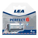 Lea Perfect 6 Blades + Diamond Blades maiņas skuvekļa kasetnes, 4 gab.