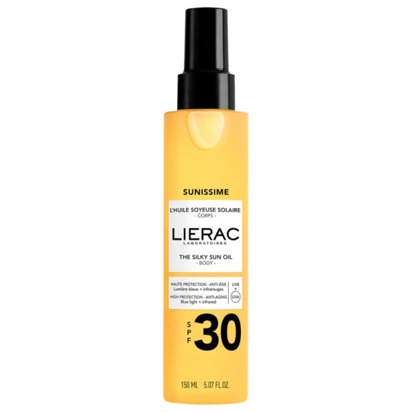 Lierac Sunissime Silky Sun Body Oil SPF 30 aizsargājoša ķermeņa eļļa, 150 ml